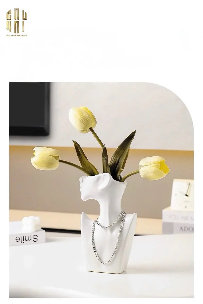 BÌNH HOA SỨ TRÁNG MEN JEWELRY ALEXA-CẬU HAI HOME DECOR