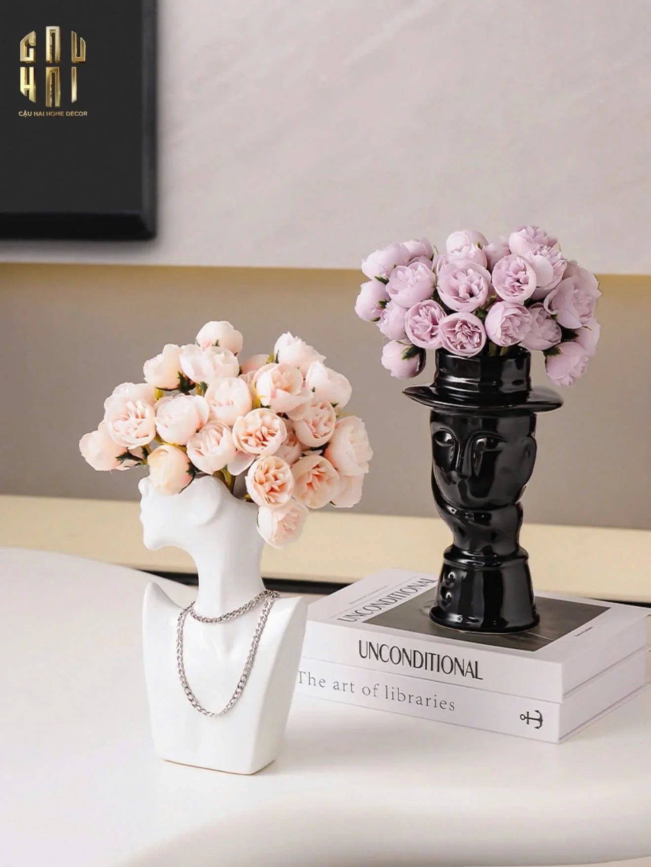 BÌNH HOA SỨ TRÁNG MEN JEWELRY ALEXA-CẬU HAI HOME DECOR