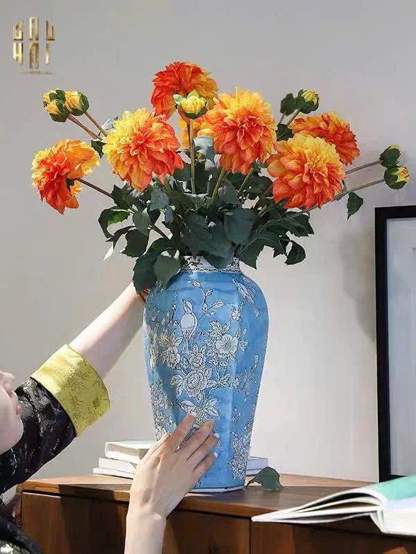 BÌNH HOA THIÊN HỰU LAM NGUYỆT-CẬU HAI HOME DECOR