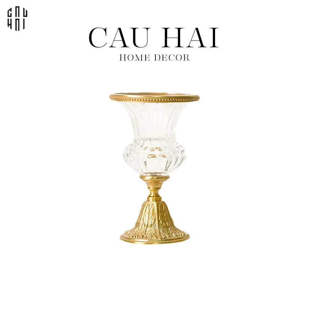 BÌNH HOA THUỶ TINH BRONZE GLASS MILNER - CẬU HAI HOME DECOR
