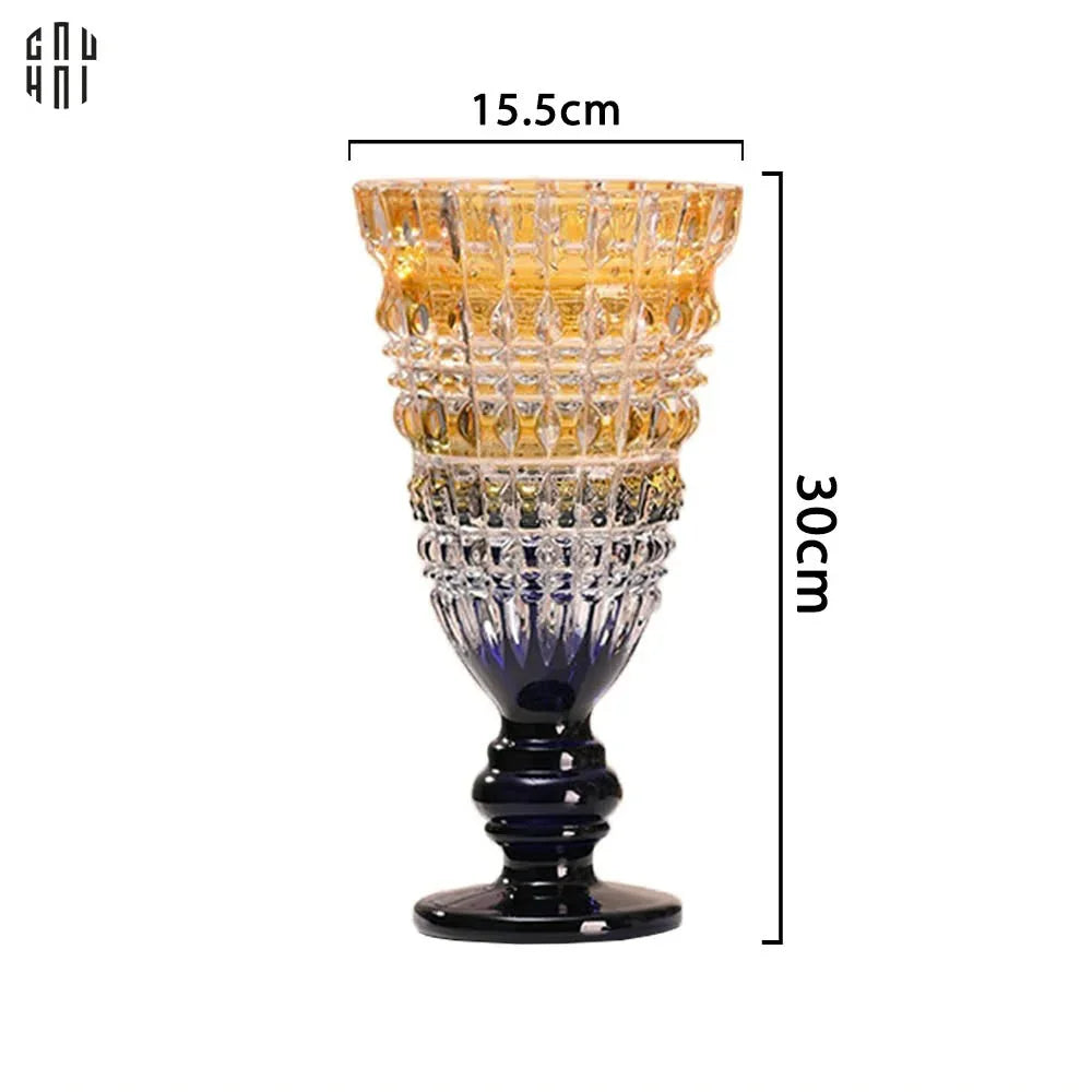 Bình Hoa Thuỷ Tinh Critalleries Lumière Amber Aquarius Goblet H30-CẬU HAI HOME DECOR