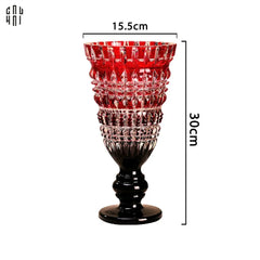 Bình Hoa Thuỷ Tinh Critalleries Ruby Crimson Mystic H30-CẬU HAI HOME DECOR