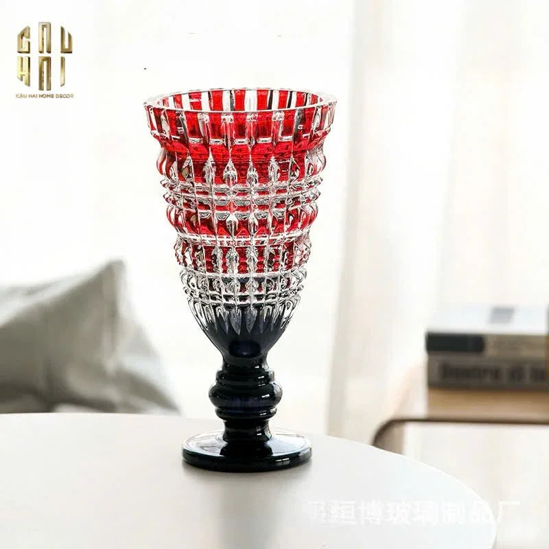 Bình Hoa Thuỷ Tinh Critalleries Ruby Crimson Mystic H30-CẬU HAI HOME DECOR