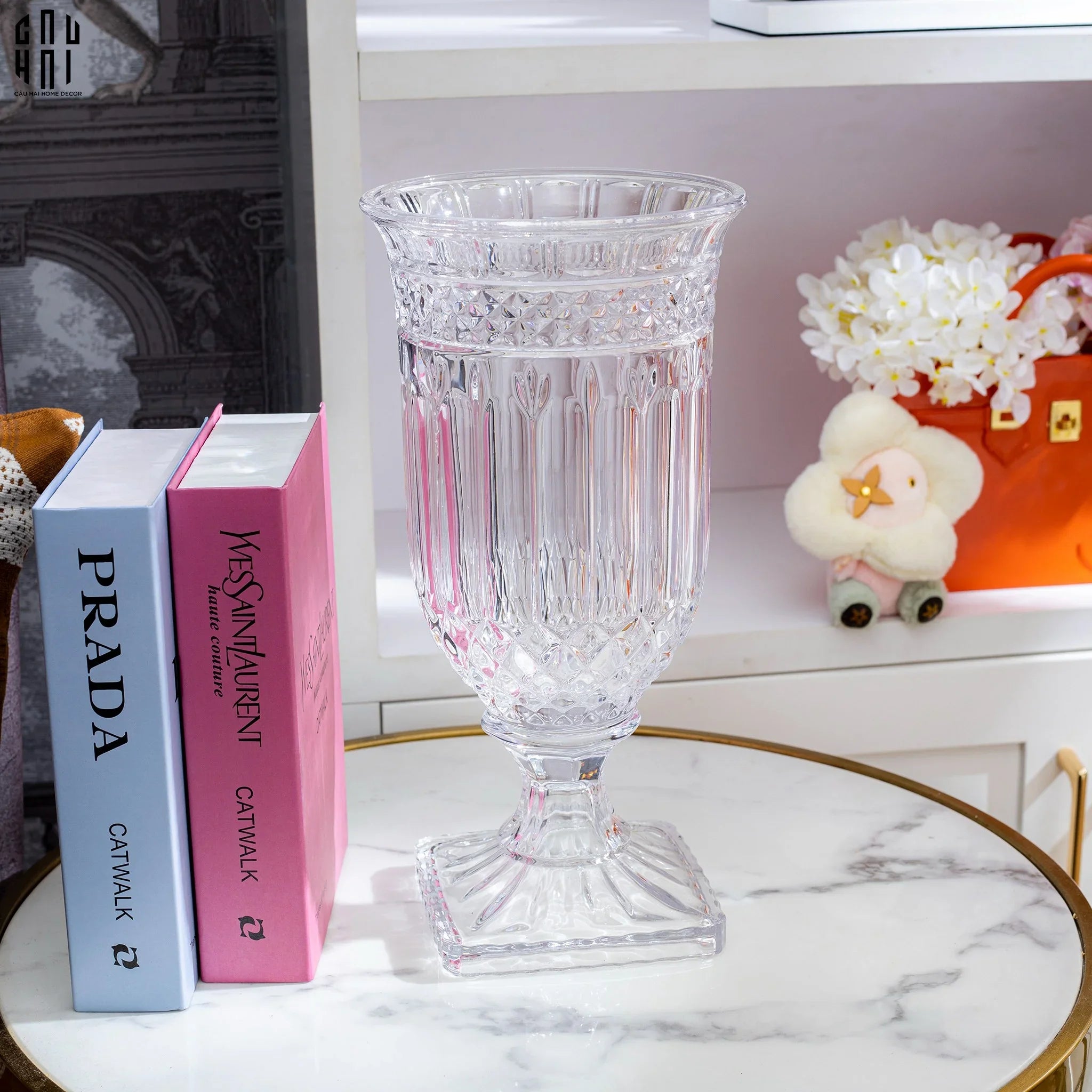 Bình Hoa Thuỷ Tinh Critalleries Saint Dupont H33-CẬU HAI HOME DECOR