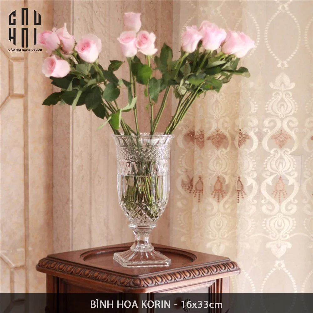 Bình Hoa Thuỷ Tinh Critalleries Saint Dupont H33-CẬU HAI HOME DECOR
