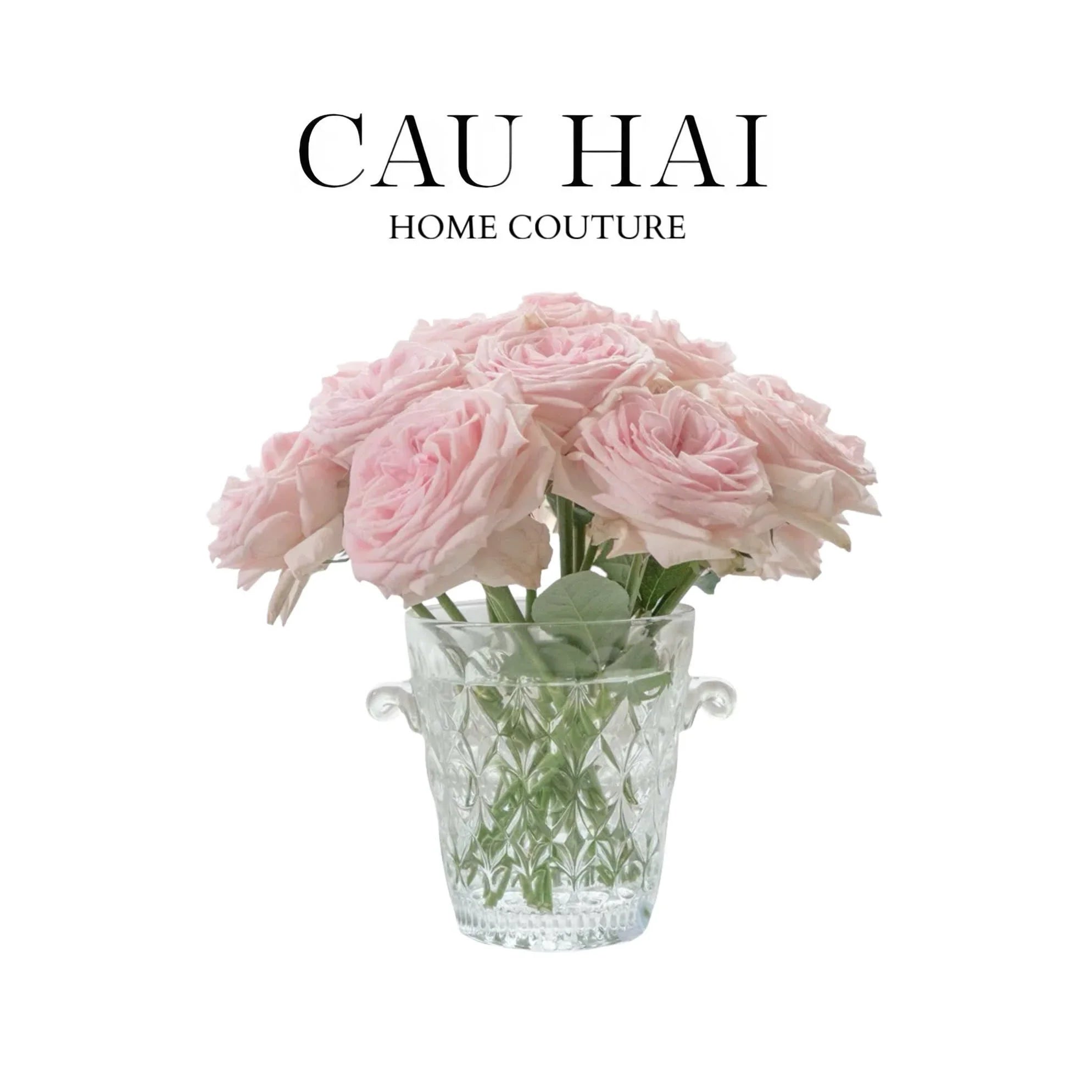 Bình Hoa Thủy Tinh Crystal Bloom Bucket-CẬU HAI HOME DECOR