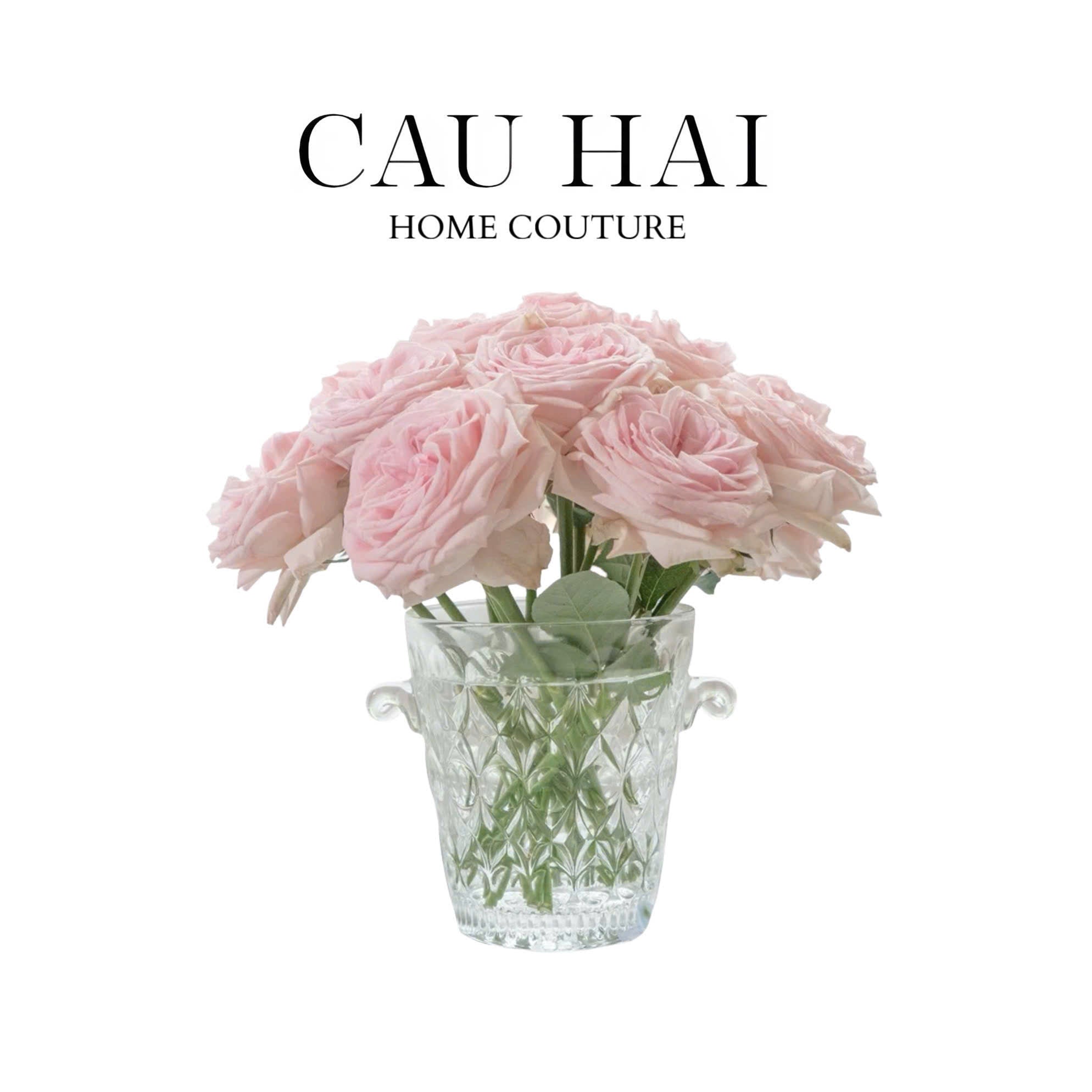 BÌNH HOA THỦY TINH CRYSTAL BLOOM BUCKET - CẬU HAI HOME DECOR