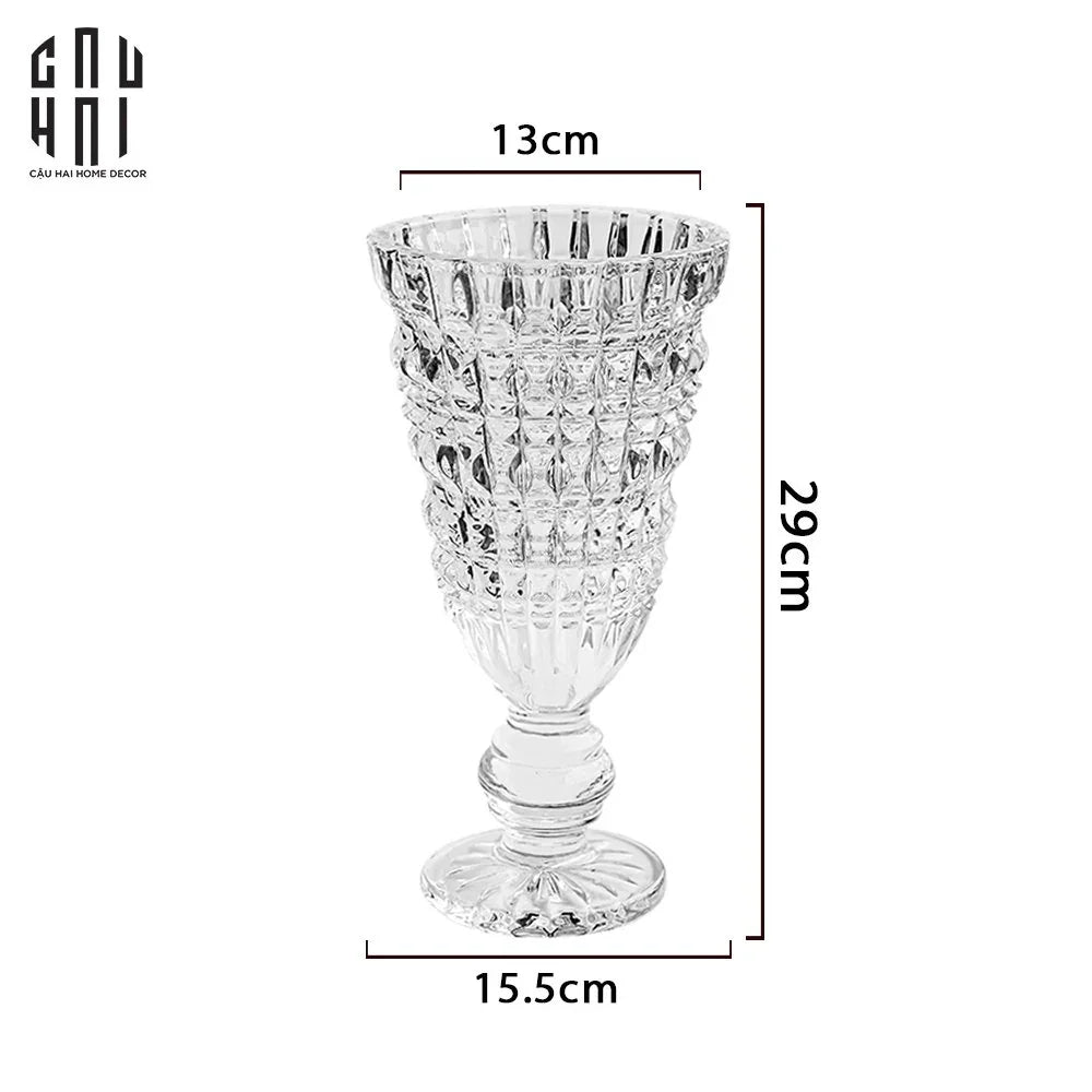 BÌNH HOA THUỶ TINH CRYSTAL VERONICA - CẬU HAI HOME DECOR