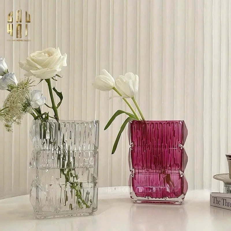 Bình Hoa Thuỷ Tinh Gerald - Purple-CẬU HAI HOME DECOR