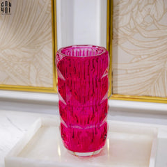 Bình Hoa Thuỷ Tinh Lilac Fuchsia Diamond Facetté H27-CẬU HAI HOME DECOR