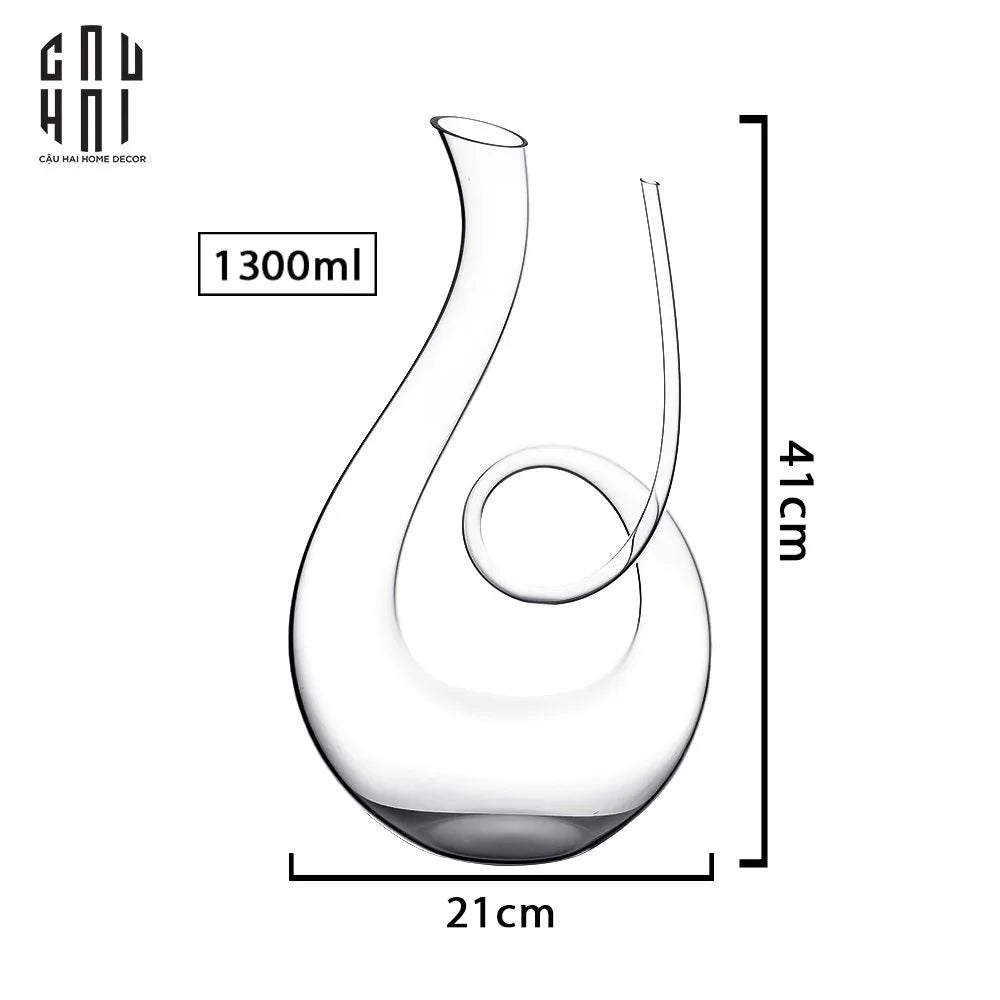 BÌNHTHỞ RƯỢU - DECANTER SPIRAL 1300ML STEAMWARE-CẬU HAI HOME DECOR