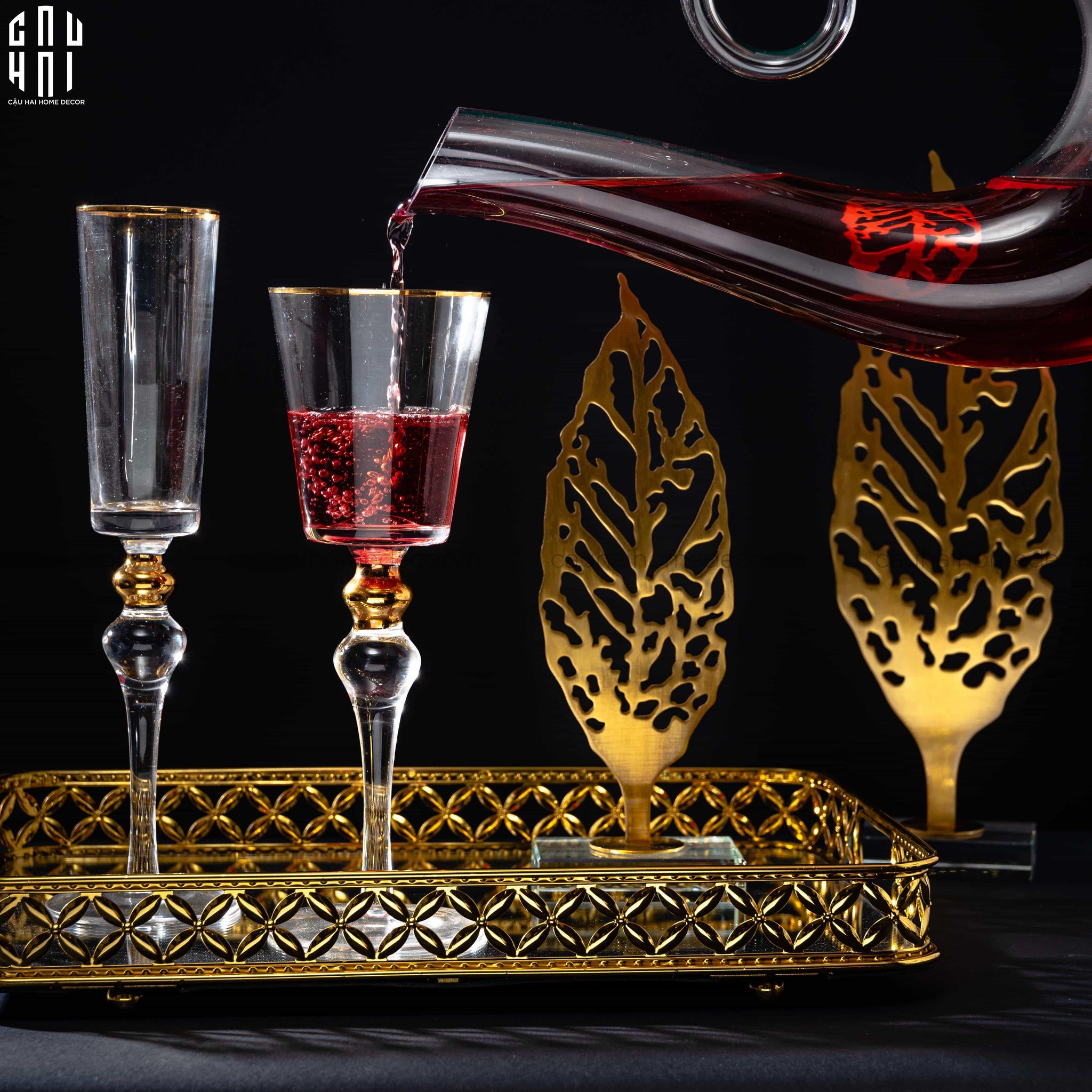 BÌNHTHỞ RƯỢU - DECANTER SPIRAL 1300ML STEAMWARE-CẬU HAI HOME DECOR