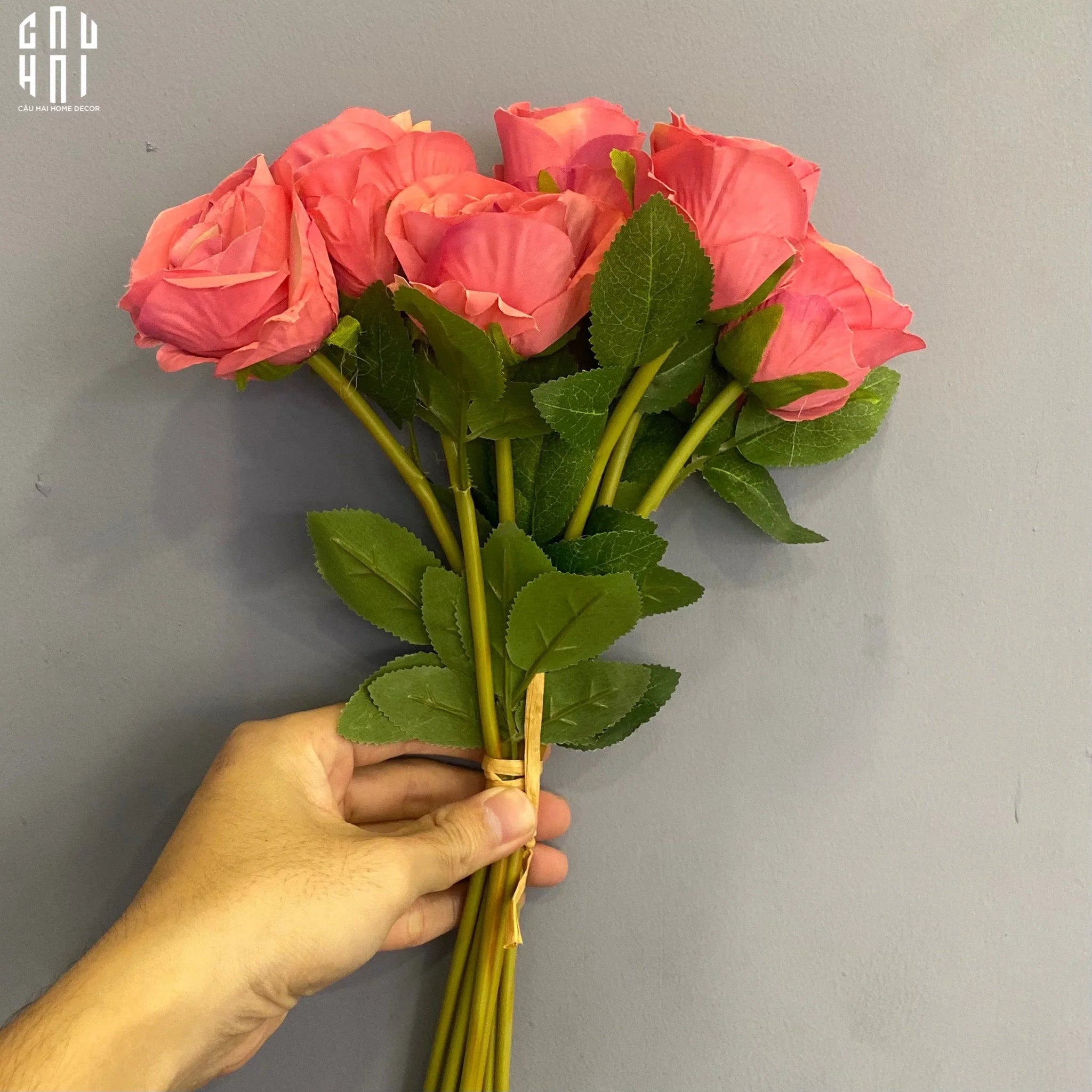 BÓ 8 HOA HỒNG ĐẬM AMELIE-CẬU HAI HOME DECOR