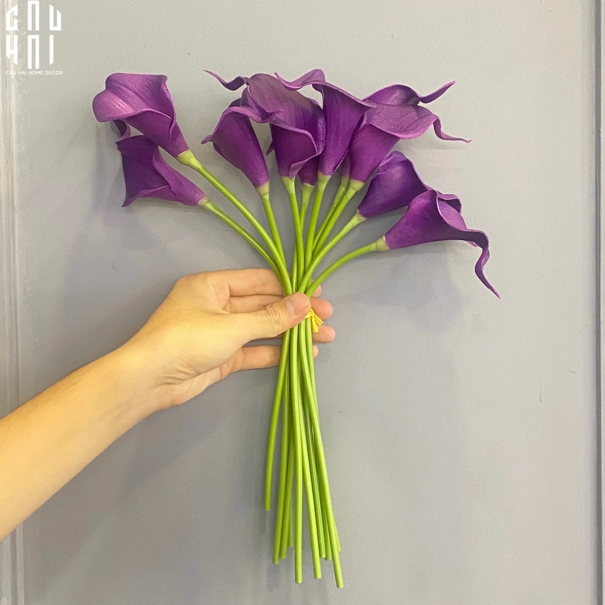 BÓ HOA CANALILY RUM TÍM 10 BÔNG-CẬU HAI HOME DECOR