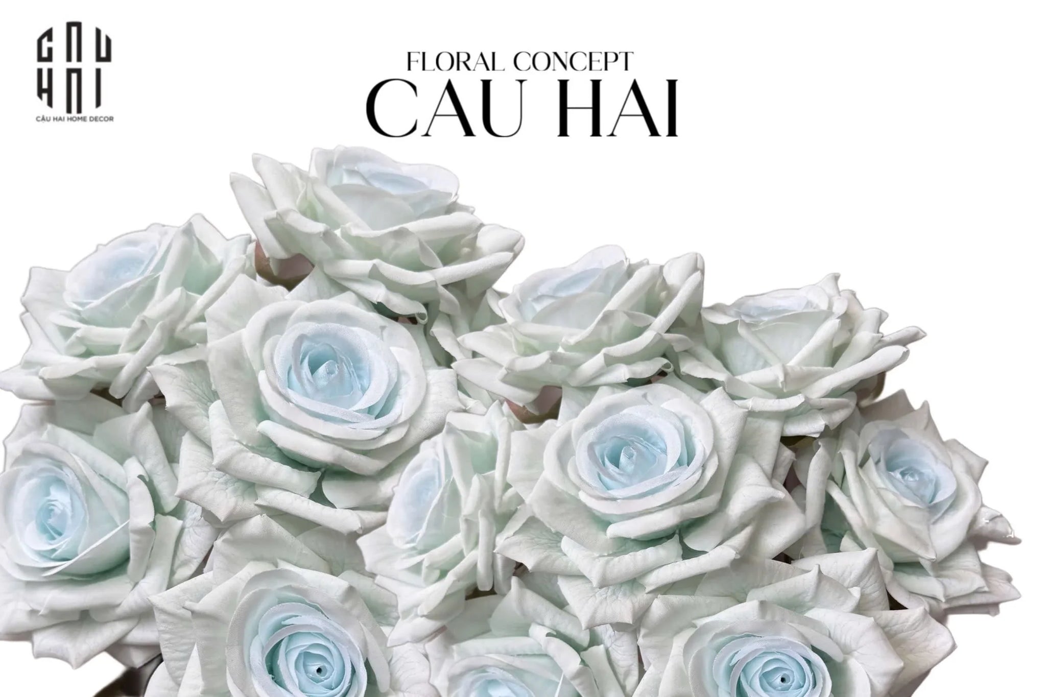 Bó Hoa Hồng - Skyblue-CẬU HAI HOME DECOR