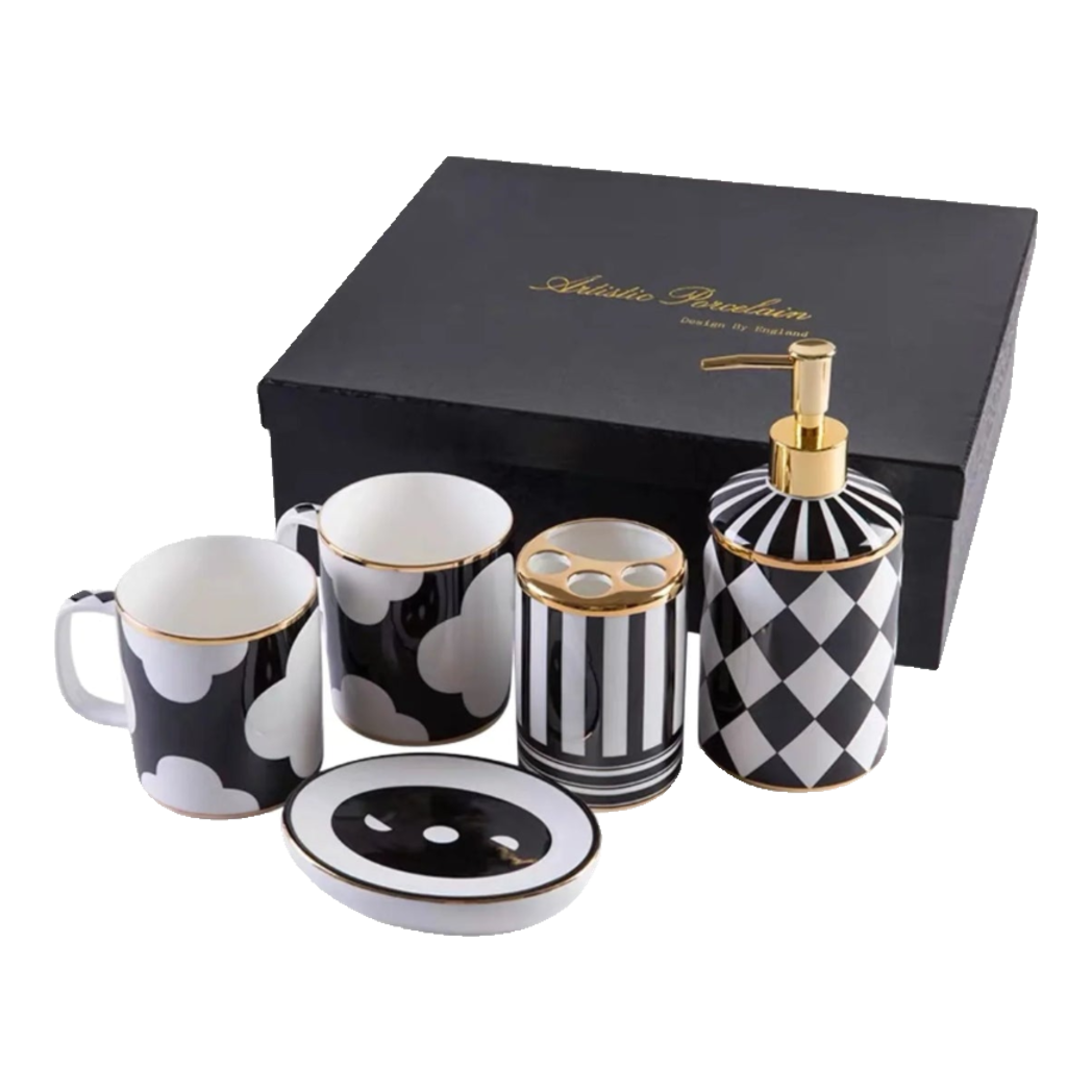 Maison Couture - Set Nhà Tắm Château Clover Signature - L’Atelier Rayé Bathroom Vanity 5pcs-Set nhà tắm bathroom vanities-Đối tác tại Trung Quốc theo từng đơn đặt hàng-CẬU HAI HOME DECOR