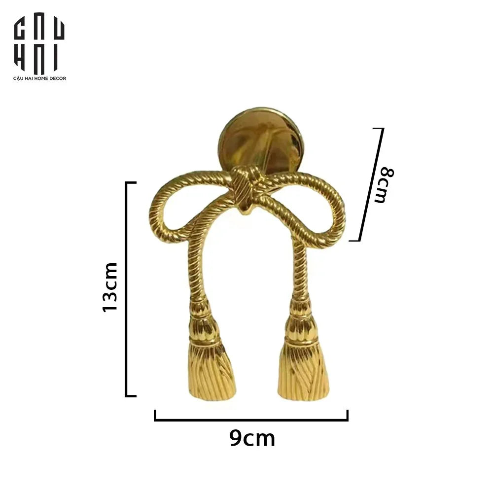 SET CỘT MÀN ĐỒNG BOWS BRASS CURTAIN TIEBACK 2PCS - CẬU HAI HOME DECOR