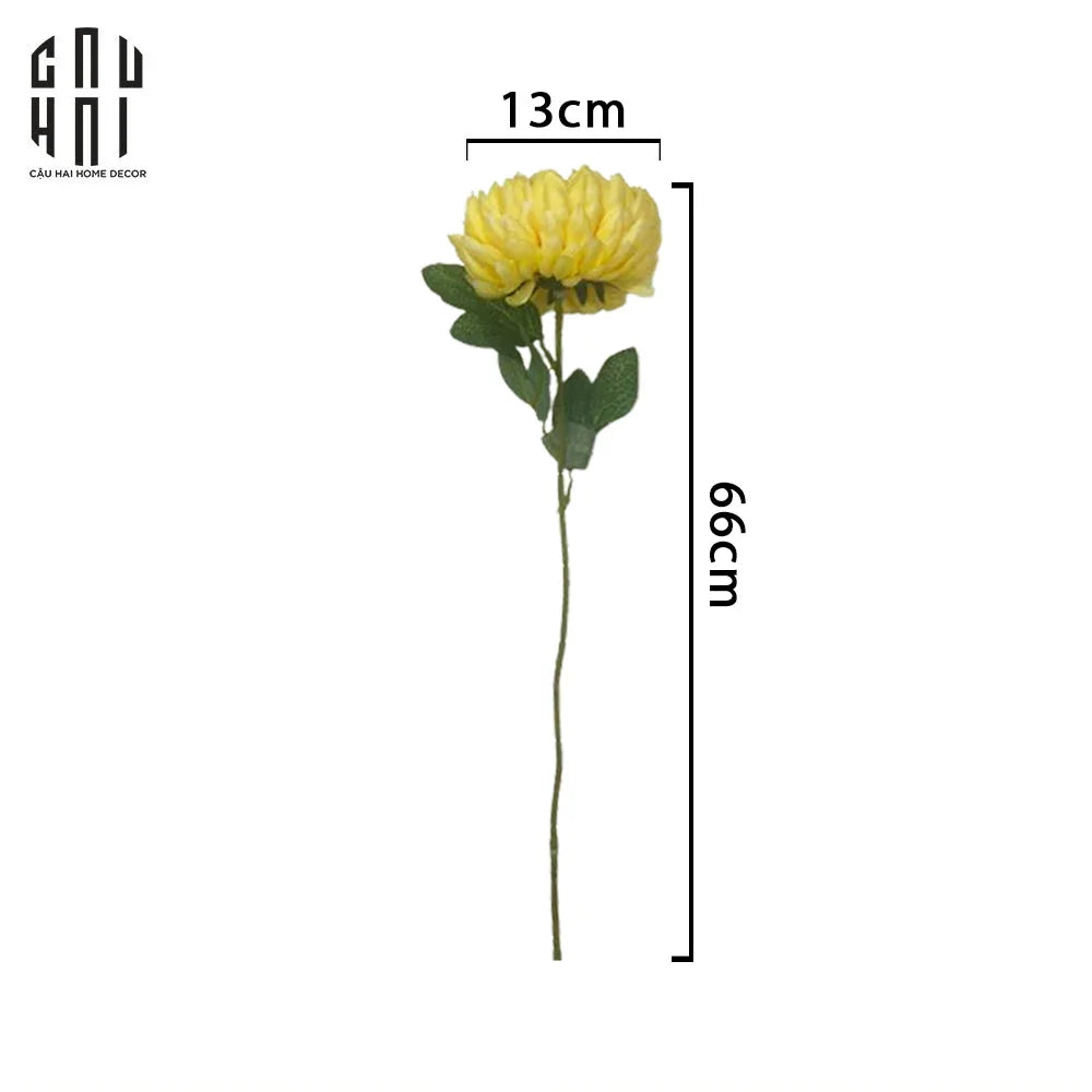 Cành Cúc Mẫu Đơn Vàng-CẬU HAI HOME DECOR
