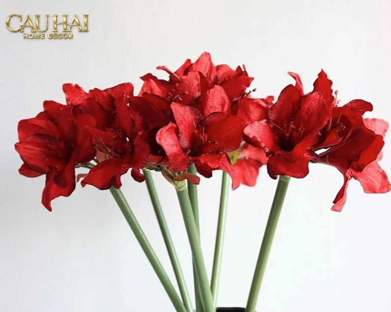 Cành Hoa Huệ Tứ Phương - Scarlet Rouge Matte-CẬU HAI HOME DECOR