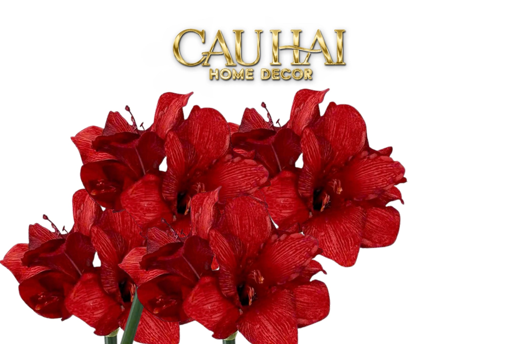 Cành Hoa Huệ Tứ Phương - Scarlet Rouge Matte-CẬU HAI HOME DECOR