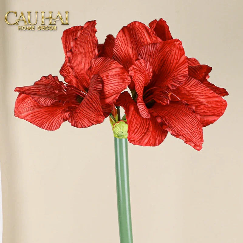Cành Hoa Huệ Tứ Phương - Scarlet Rouge Matte-Hoa Lụa-Đối tác tại Trung Quốc theo từng đơn đặt hàng-CẬU HAI HOME DECOR