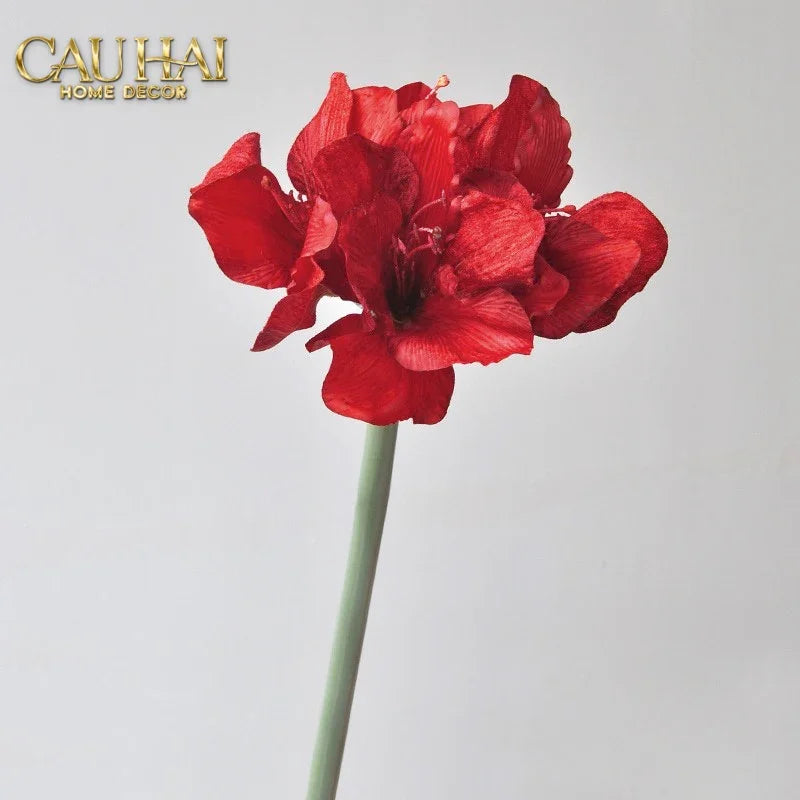 Cành Hoa Huệ Tứ Phương - Scarlet Rouge Matte-Hoa Lụa-Đối tác tại Trung Quốc theo từng đơn đặt hàng-CẬU HAI HOME DECOR