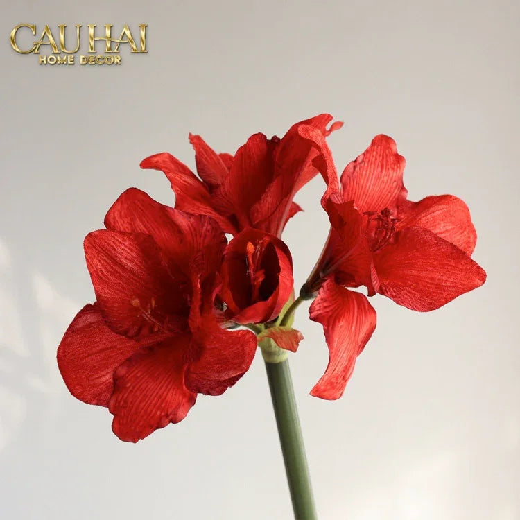 Cành Hoa Huệ Tứ Phương - Scarlet Rouge Matte-Hoa Lụa-Đối tác tại Trung Quốc theo từng đơn đặt hàng-CẬU HAI HOME DECOR