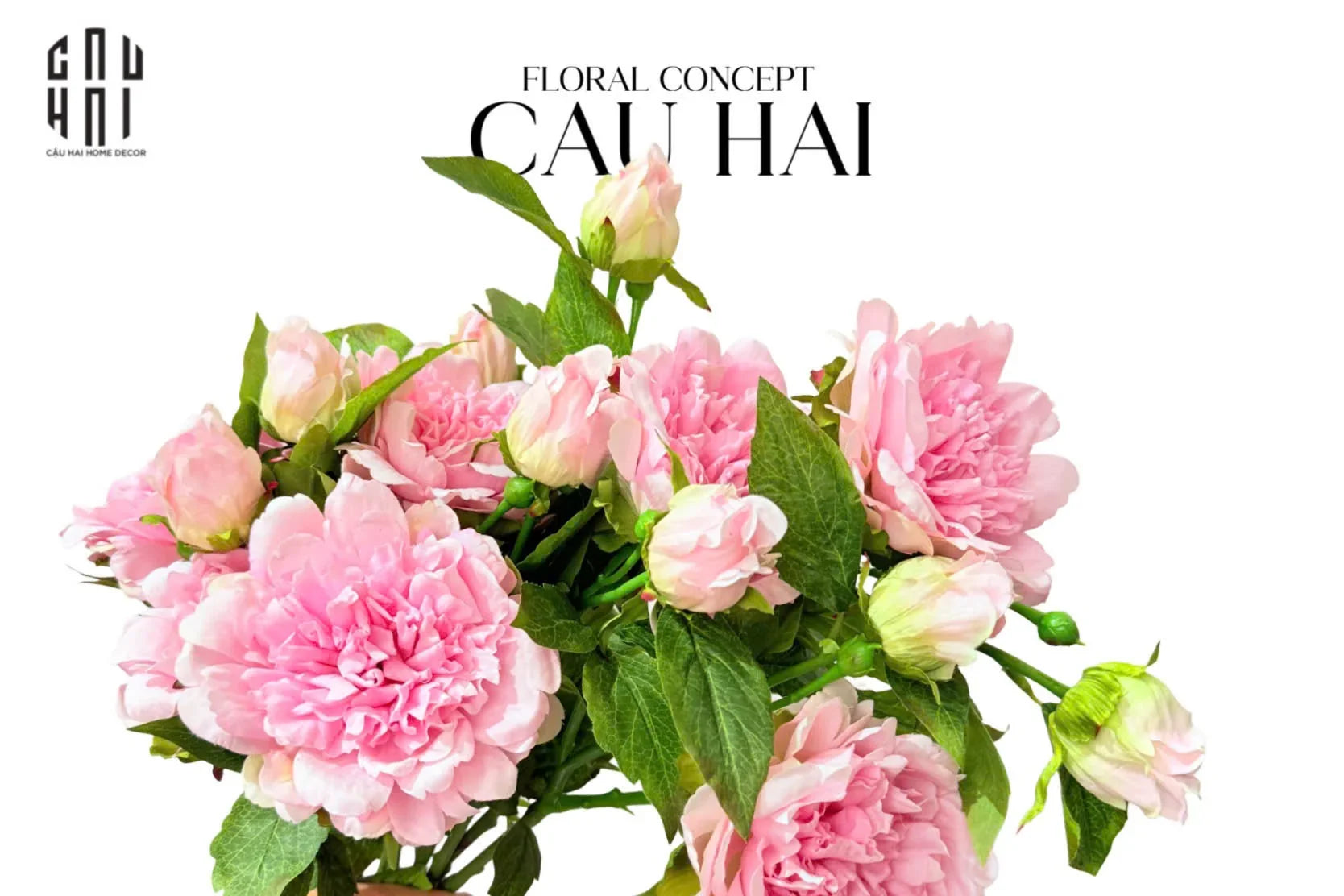 Cành Hoa Mẫu Đơn Peony Lactiflora
 - Hot Pink - CẬU HAI HOME DECOR
