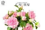 Cành Hoa Mẫu Đơn Peony Lactiflora - Hot Pink-Hoa Lụa-Đối tác tại Trung Quốc theo từng đơn đặt hàng-CẬU HAI HOME DECOR