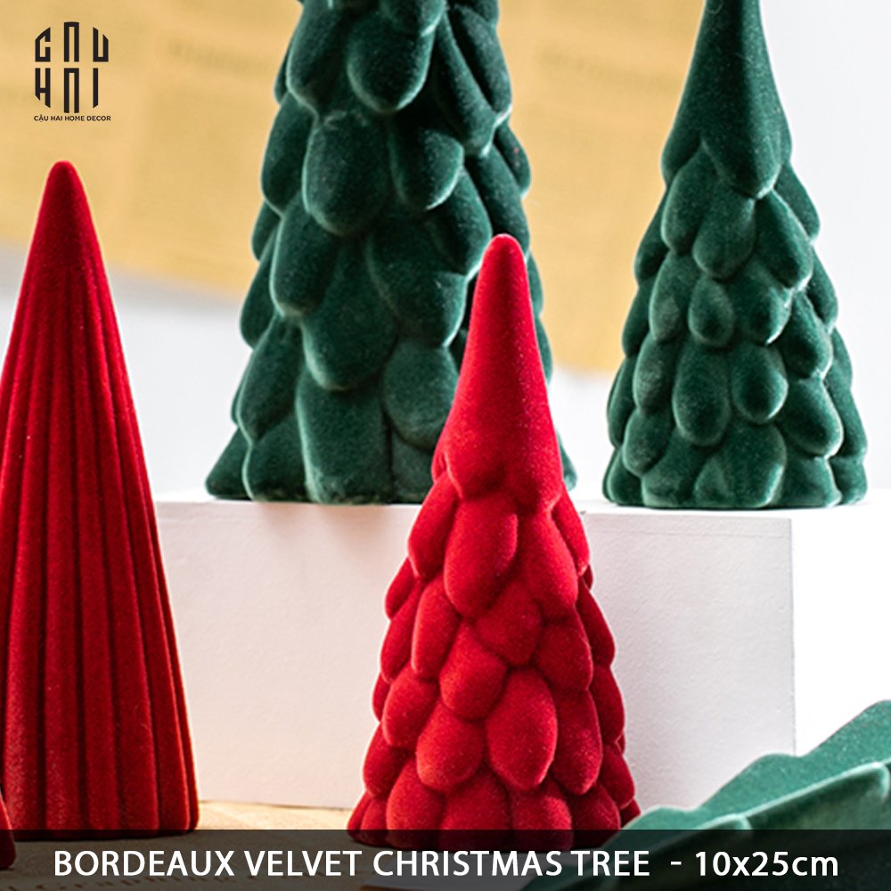 CÂY THÔNG GIÁNG SINH MINI - RED VELVET CHRISTMAS TREE - CẬU HAI HOME DECOR