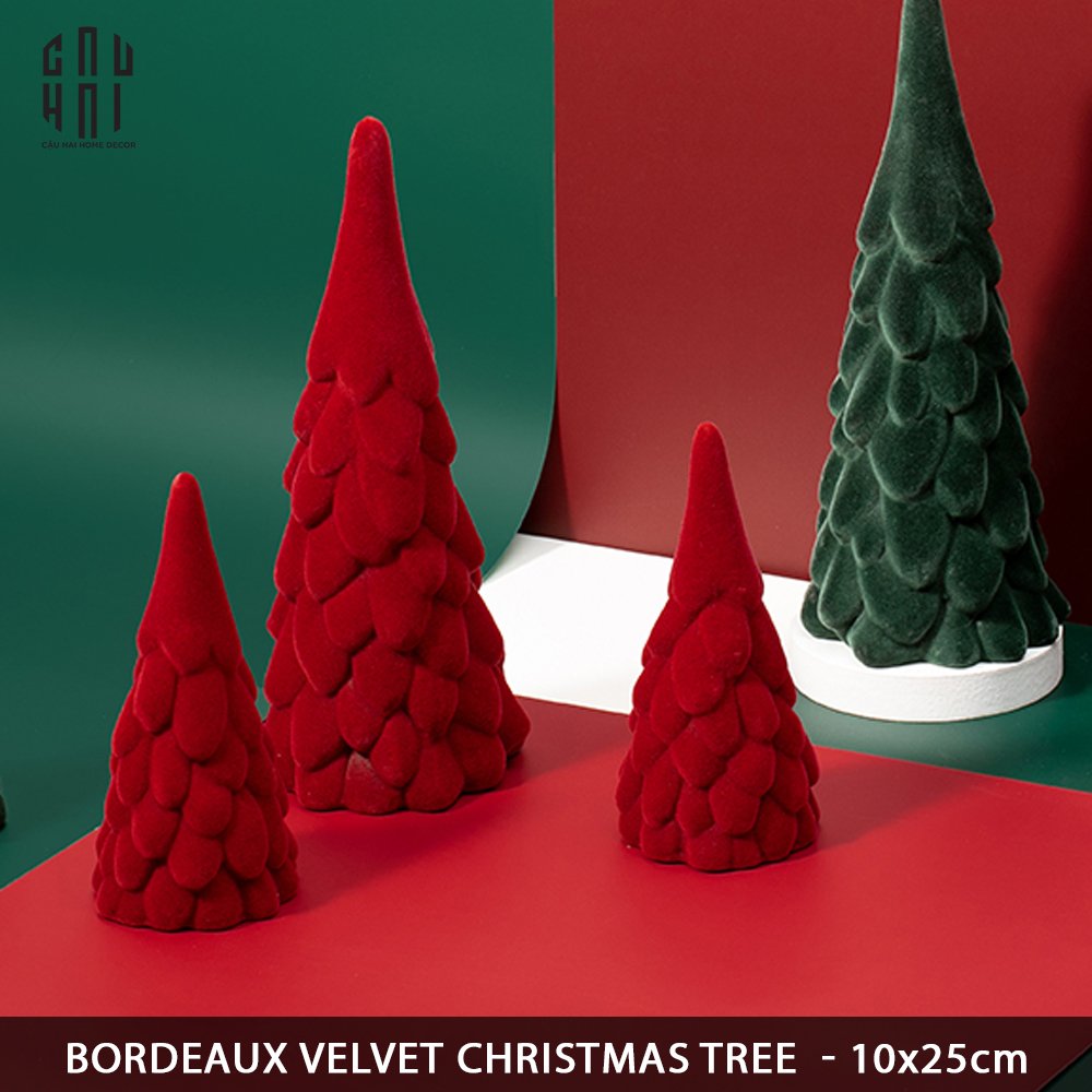CÂY THÔNG GIÁNG SINH MINI - RED VELVET CHRISTMAS TREE - CẬU HAI HOME DECOR