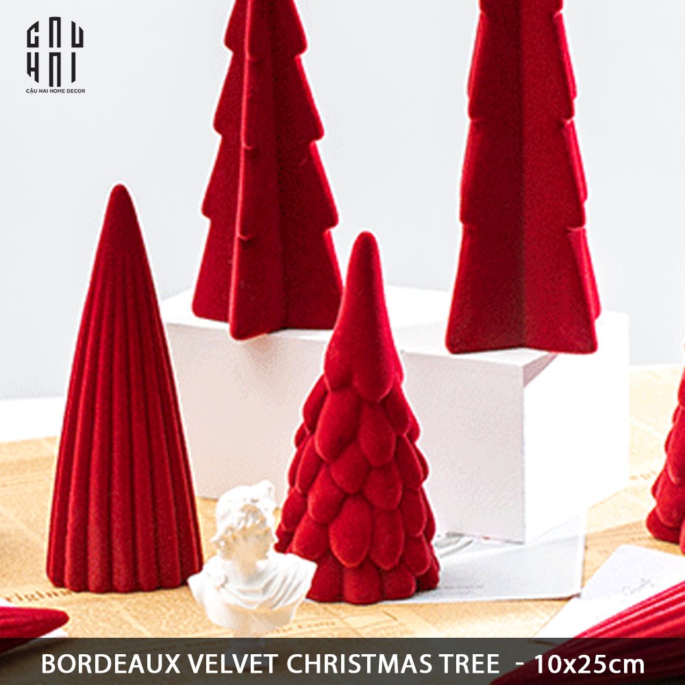 CÂY THÔNG GIÁNG SINH MINI - RED VELVET CHRISTMAS TREE - CẬU HAI HOME DECOR