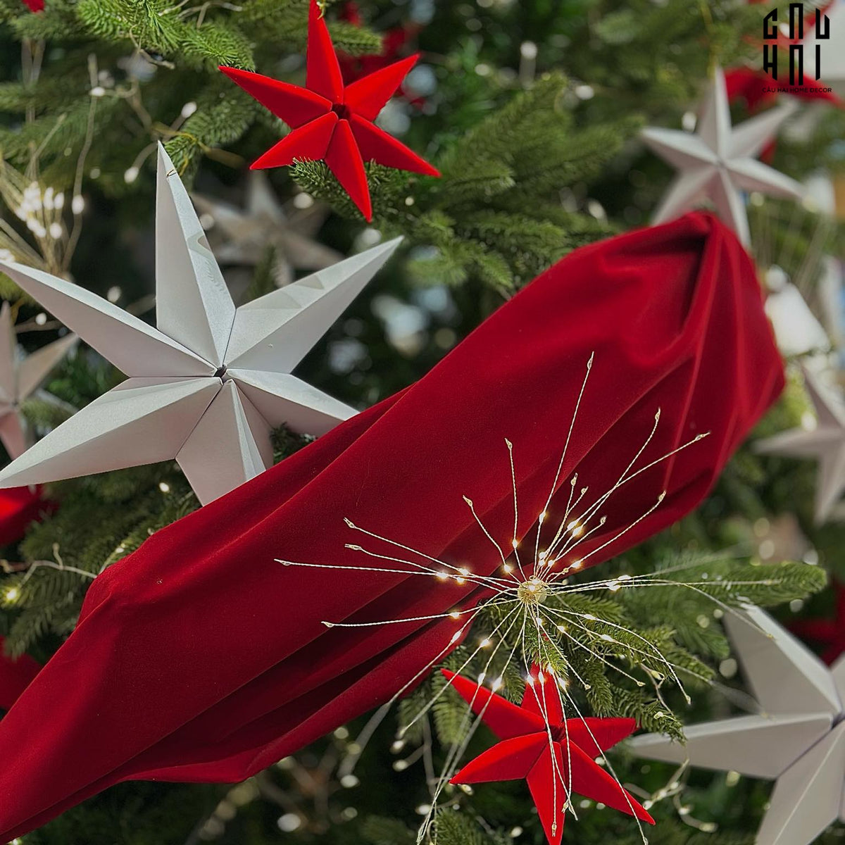 Cây Thông Giáng Sinh - Red Velvet Christmas Tree 2M4-TRANG TRÍ GIÁNG SINH-Đối tác tại Trung Quốc theo từng đơn đặt hàng-CẬU HAI HOME DECOR