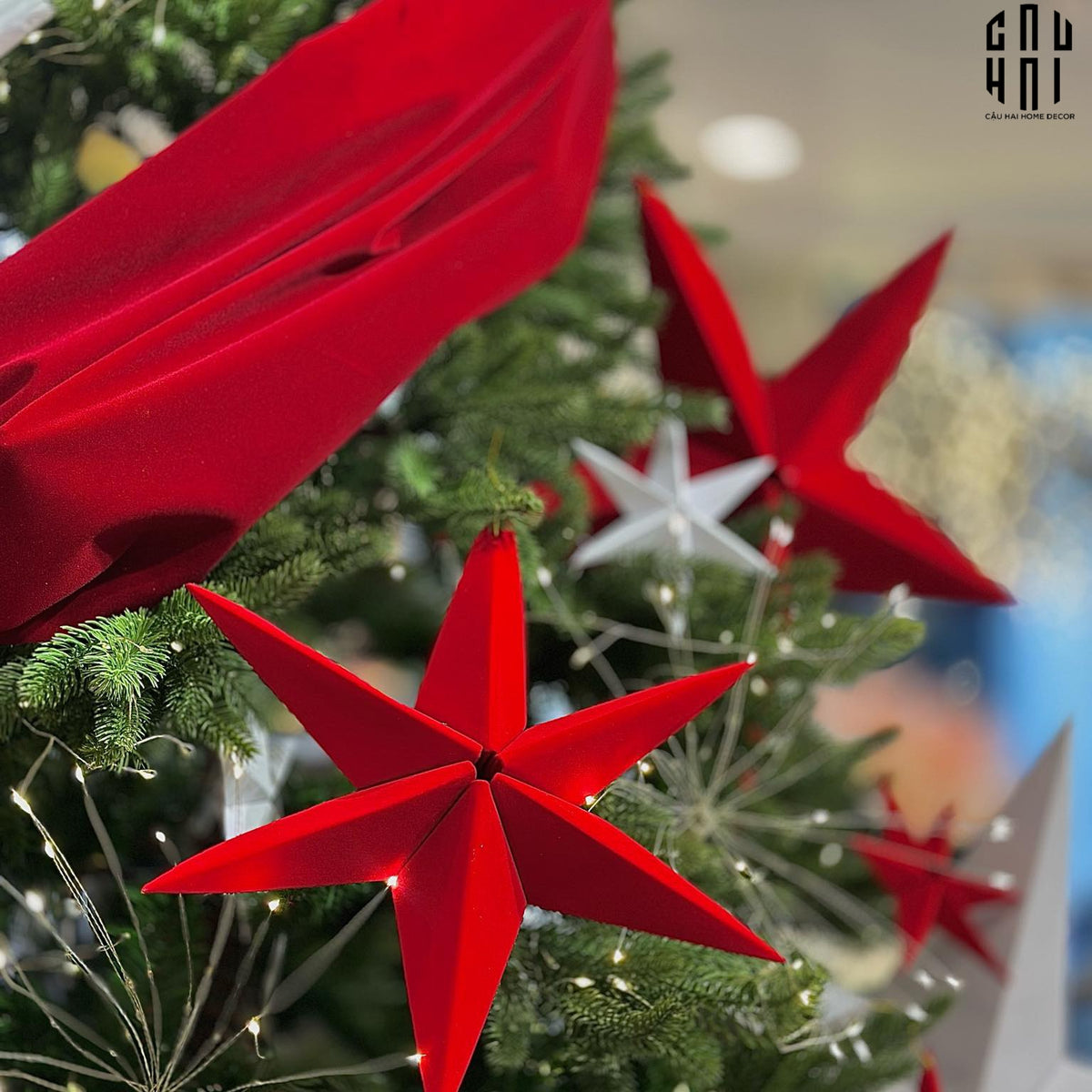 Cây Thông Giáng Sinh - Red Velvet Christmas Tree 2M4-TRANG TRÍ GIÁNG SINH-Đối tác tại Trung Quốc theo từng đơn đặt hàng-CẬU HAI HOME DECOR