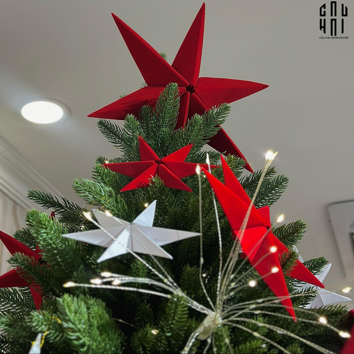 Cây Thông Giáng Sinh - Red Velvet Christmas Tree 2M4-TRANG TRÍ GIÁNG SINH-Đối tác tại Trung Quốc theo từng đơn đặt hàng-CẬU HAI HOME DECOR