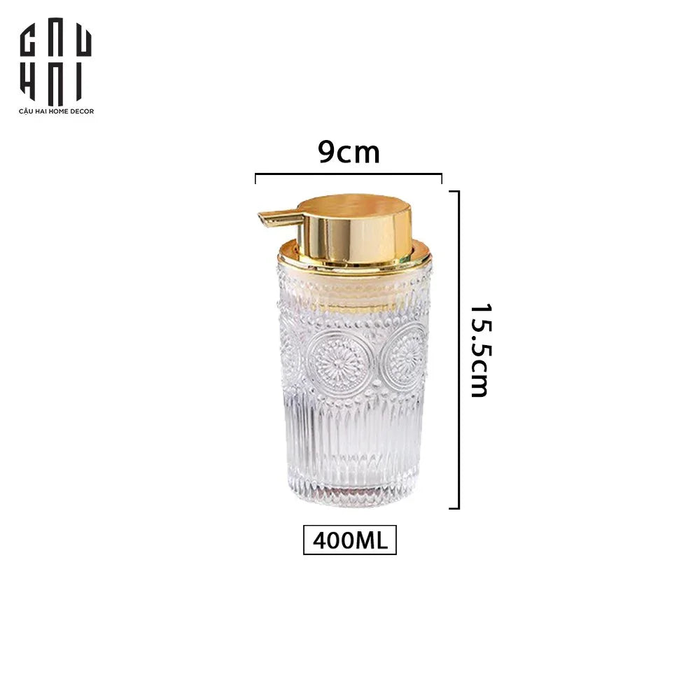 Chai Kit Golden Boheme - Ss22 9x15.5-PHỤ KIỆN NHÀ TẮM-Đối tác tại Trung Quốc theo từng đơn đặt hàng-CẬU HAI HOME DECOR