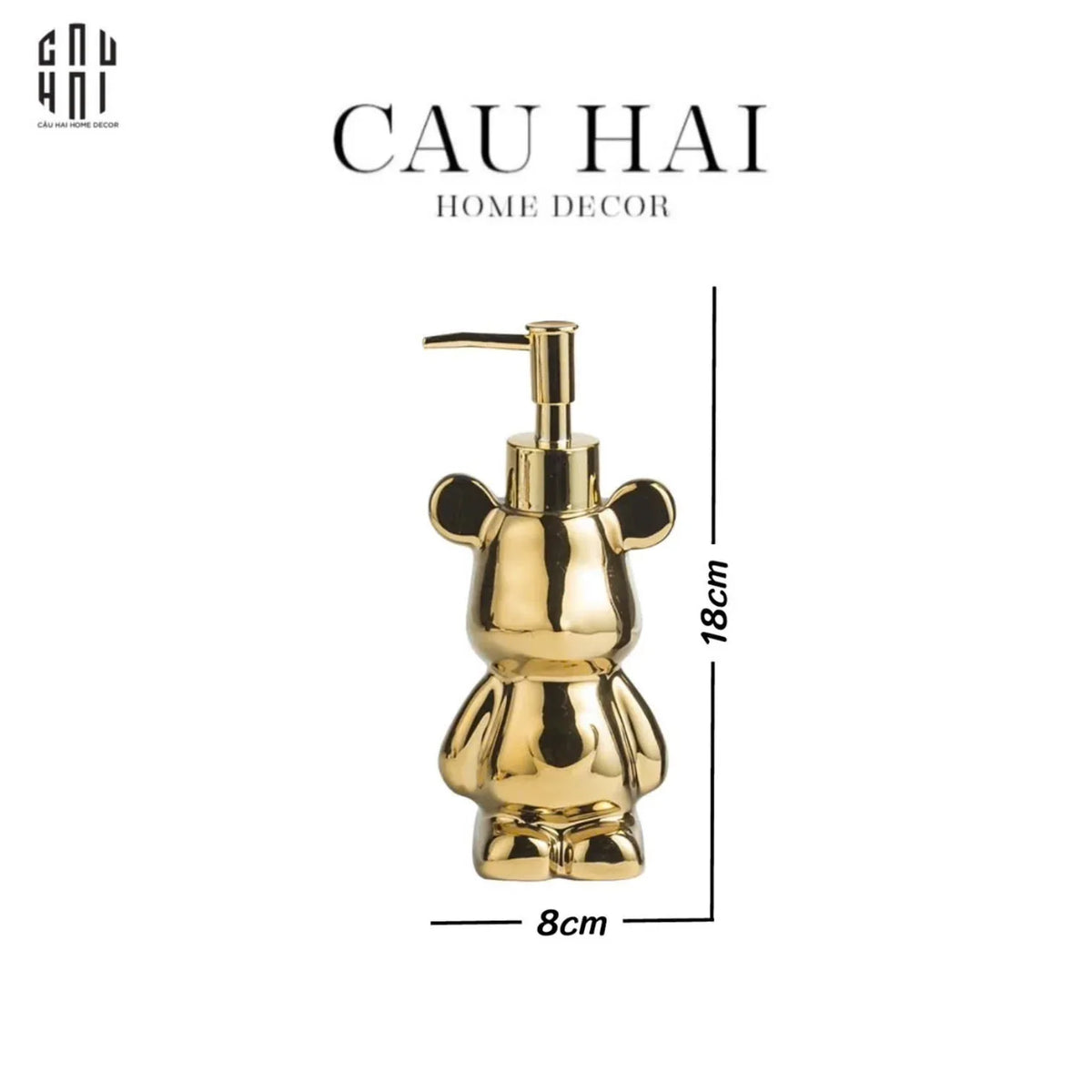 Chai Kit Nhà Tắm Boss Bear Jr Gold 8x8x18-Set nhà tắm bathroom vanities-Đối tác tại Trung Quốc theo từng đơn đặt hàng-CẬU HAI HOME DECOR