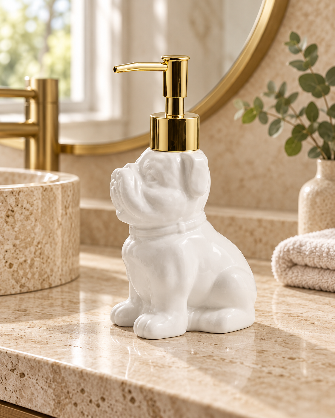 Chai Kit Nhà Tắm Puggy White 8x8x18-Set nhà tắm bathroom vanities-Đối tác tại Trung Quốc theo từng đơn đặt hàng-CẬU HAI HOME DECOR