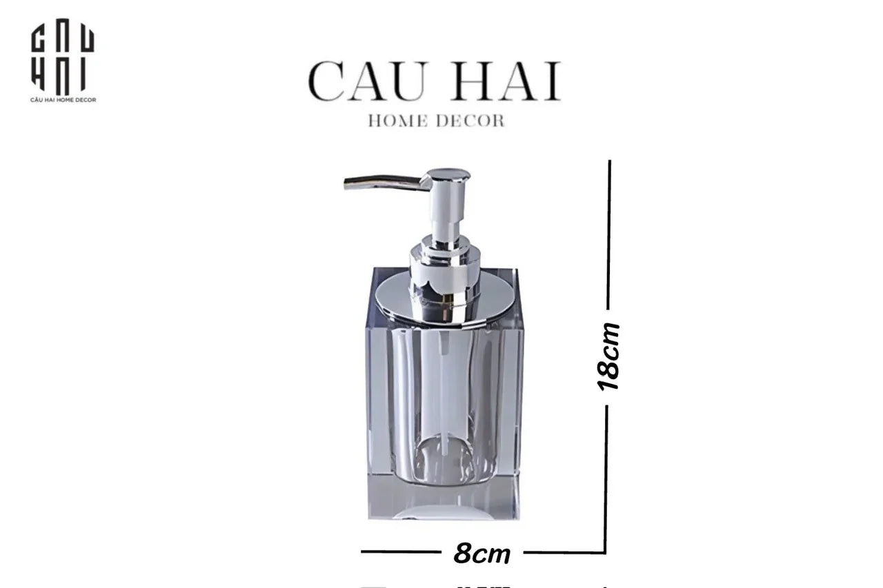 Chai Kit Pha Lê Bathroom Vanities Cristalleries Facetté – Smoky 8x18 160ML-CẬU HAI HOME DECOR