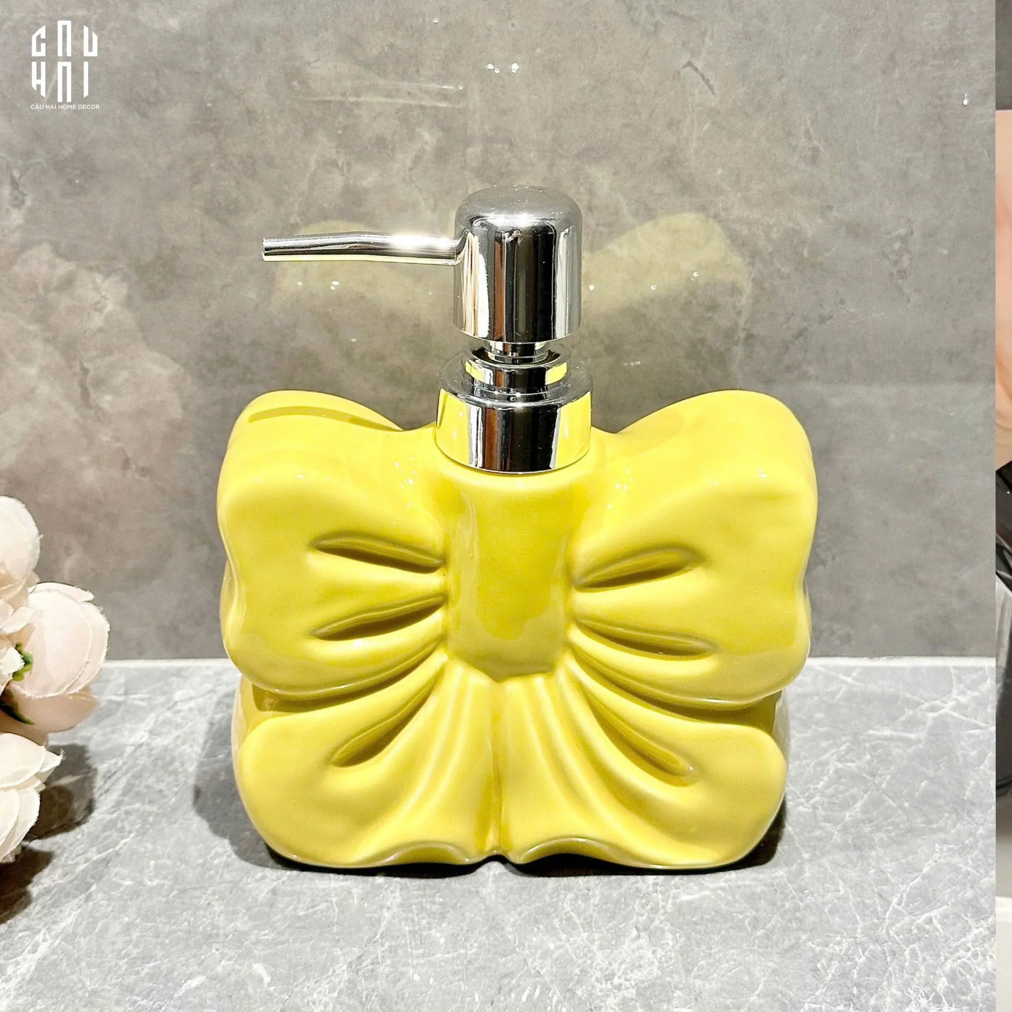 Chai Kit Yellow Bow-CẬU HAI HOME DECOR