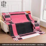 CHĂN SOFA CAO CẤP BLACK & PINK HELIOS VELVET BLANKET 150. - CẬU HAI HOME DECOR