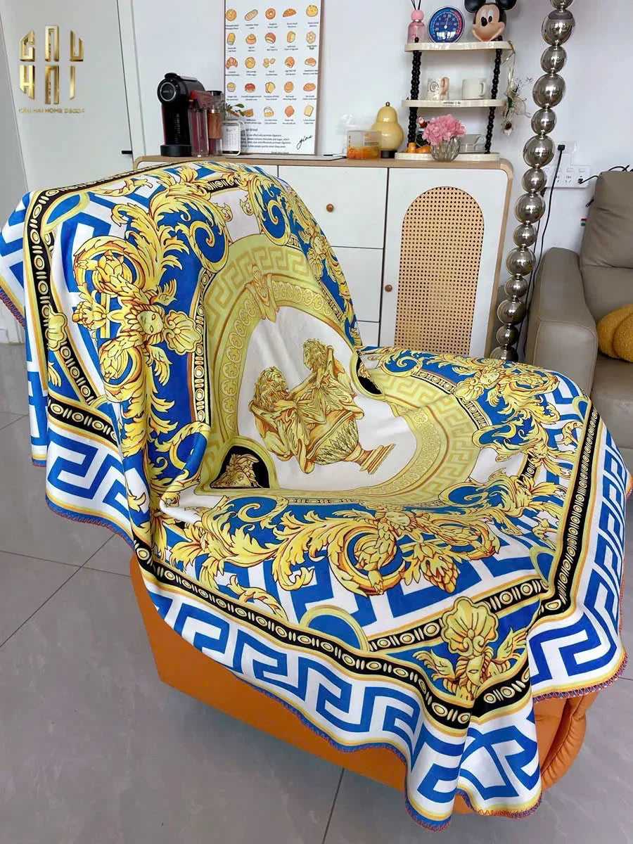 CHĂN SOFA CAO CẤP GOLD LINE BAROCCO VELVET BLANKET 150. - CẬU HAI HOME DECOR