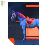 CHĂN SOFA MARINE STALLION ROYALE BLEU VELVET BLANKET - 150X150 - CẬU HAI HOME DECOR