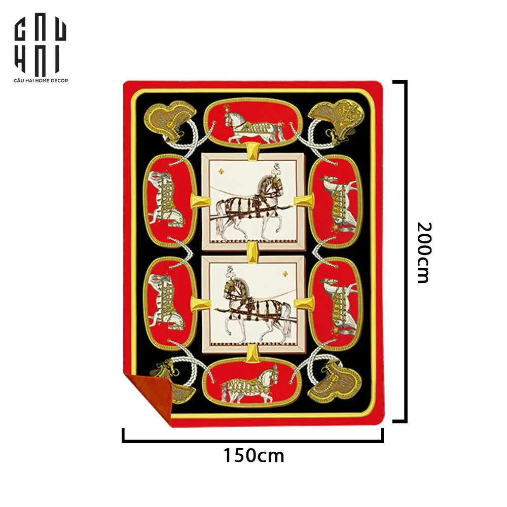 CHĂN SOFA NHUNG CAO CẤP - TWIN COURSIER LUXURY VELVET BLANKET 150X200 CM - CẬU HAI HOME DECOR