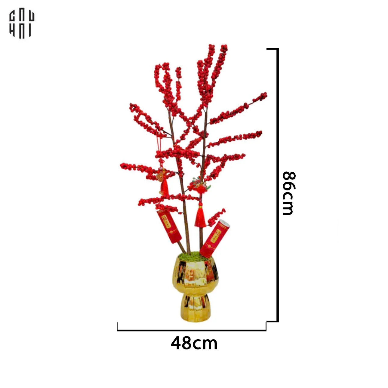 FÊTES COUTURE - CHẬU ĐÀO ĐÔNG GUIRLANDES WINTERBERRY HOLLY - CẬU HAI HOME DECOR