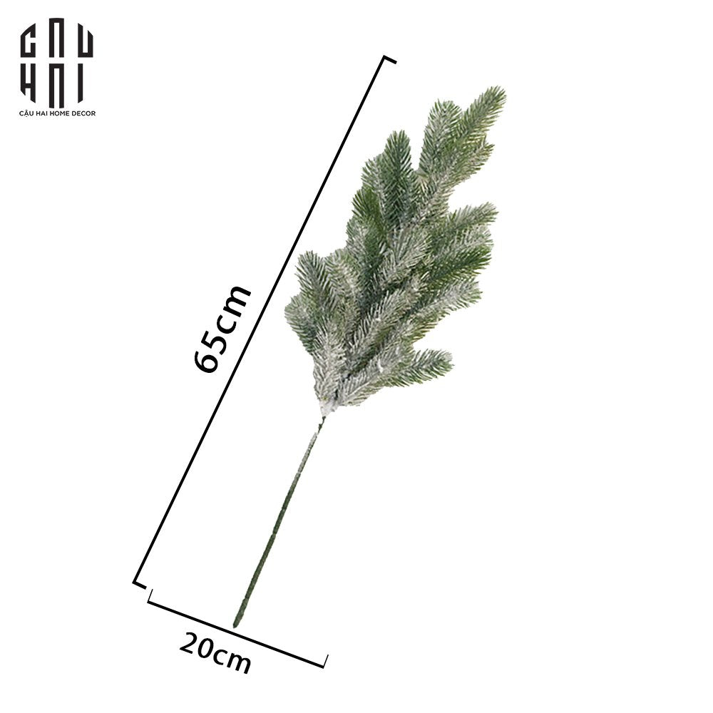 Christmas Pine Branch Snow-Hoa Lụa-Đối tác tại Trung Quốc theo từng đơn đặt hàng-CẬU HAI HOME DECOR