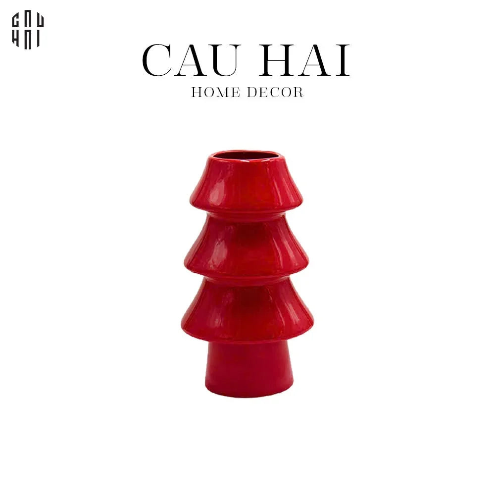 FÊTES COUTURE - BÌNH HOA CHRISTMAS MISTLETOE PINE TREE VASE UP - CẬU HAI HOME DECOR