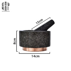 Cối Đá Black Marble Stone Ss25-CẬU HAI HOME DECOR