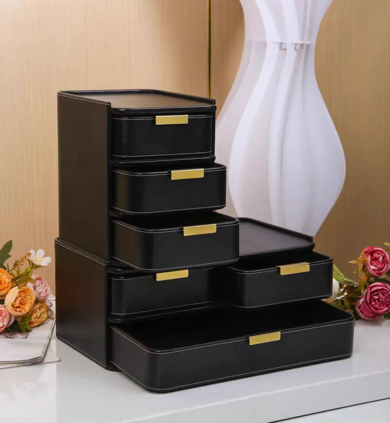 Combo 2 Hộp Lưu Trữ Da Pu Moderning-CẬU HAI HOME DECOR