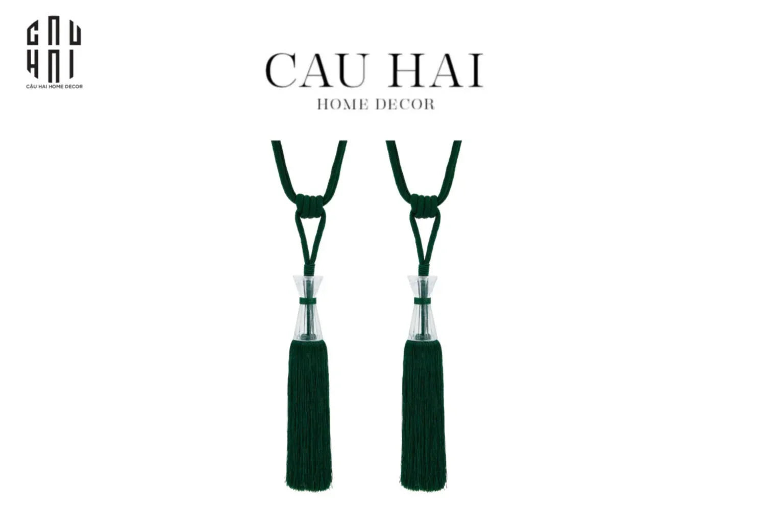 Cột Màn Đôi Émeraude Crystal Tassel Curtain Tieback 82Cm - CẬU HAI HOME DECOR